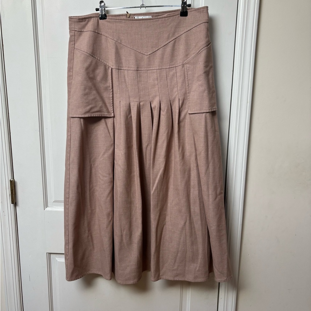 Midi/maxi beige/tan unique skirt